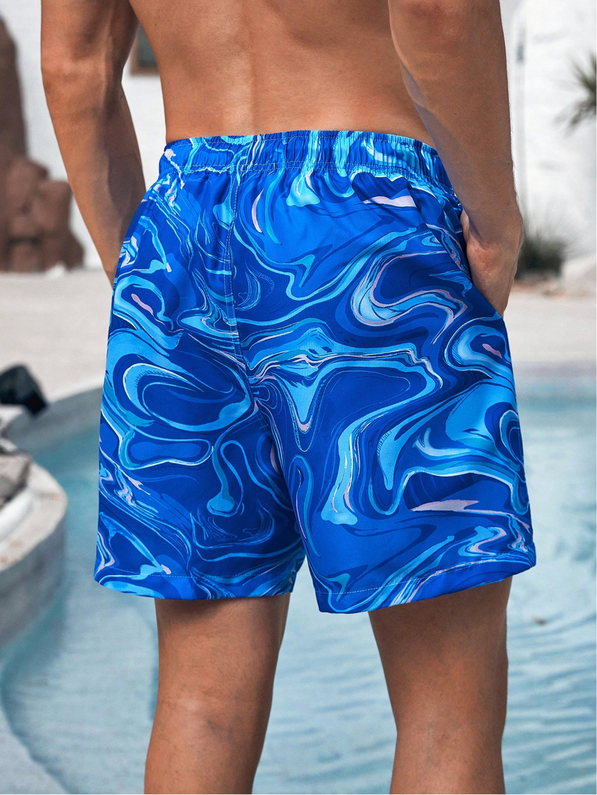 The Azure Swirl Tailored Trunks