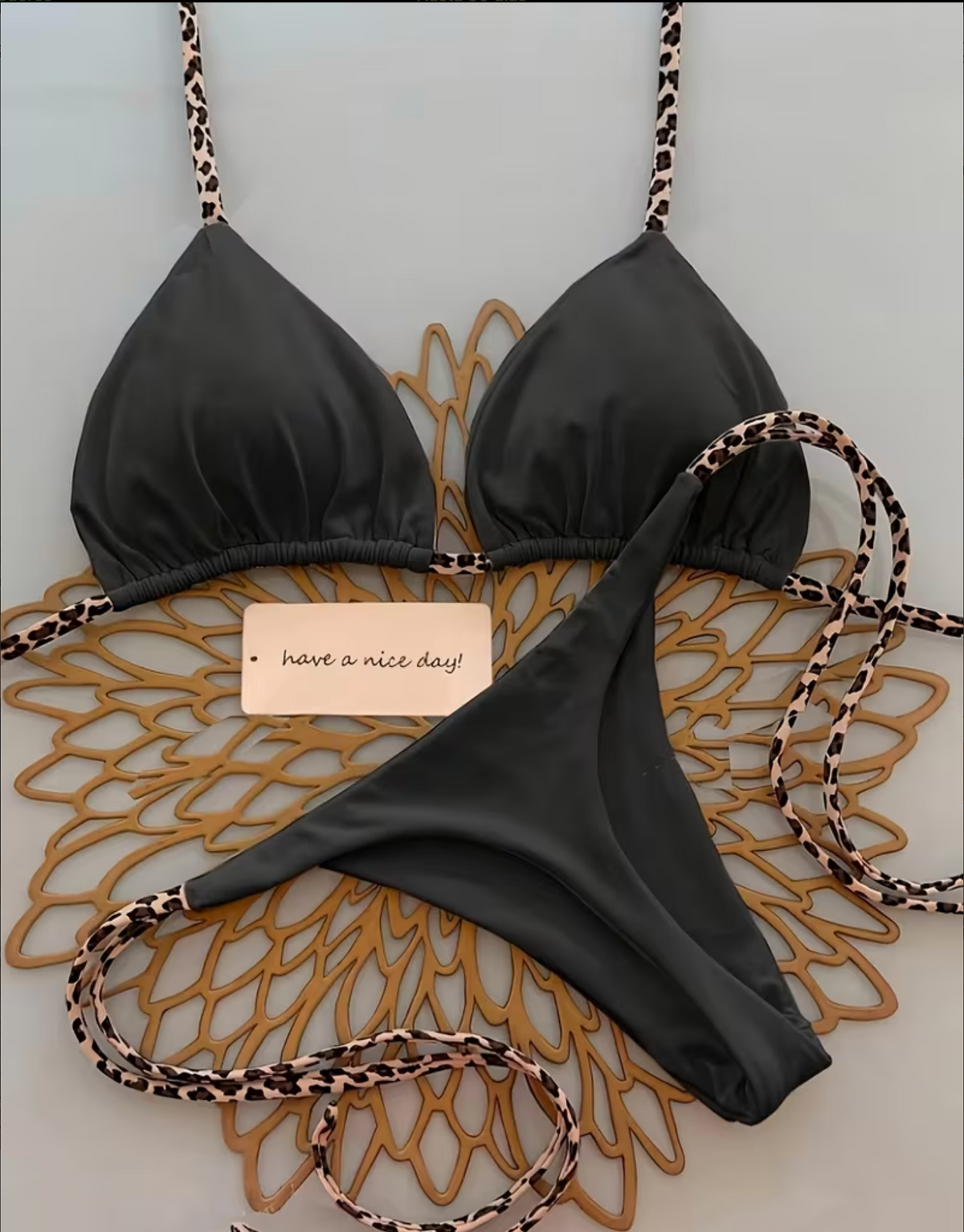 Leopard Signature Triangle Bikini