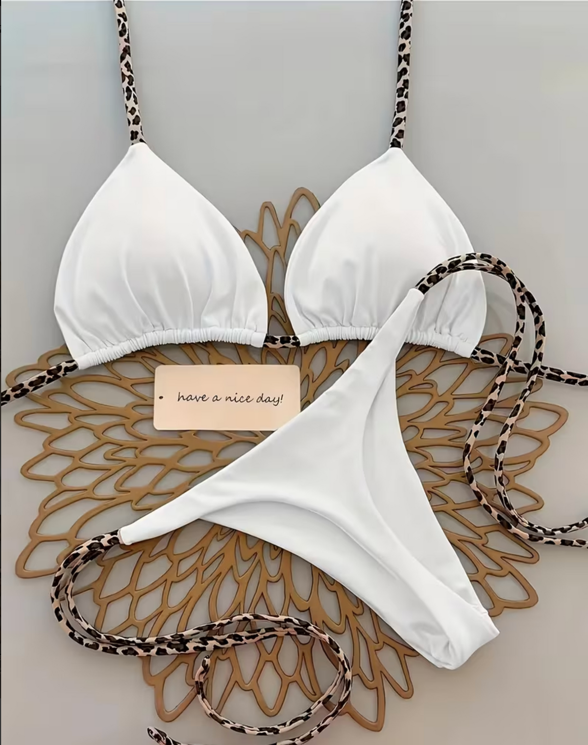 Leopard Signature Triangle Bikini