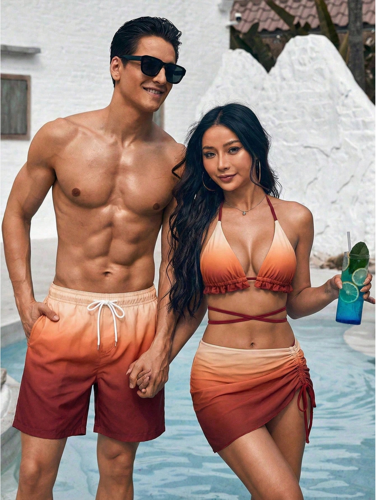 Sunset Ombre Couple Escape Set