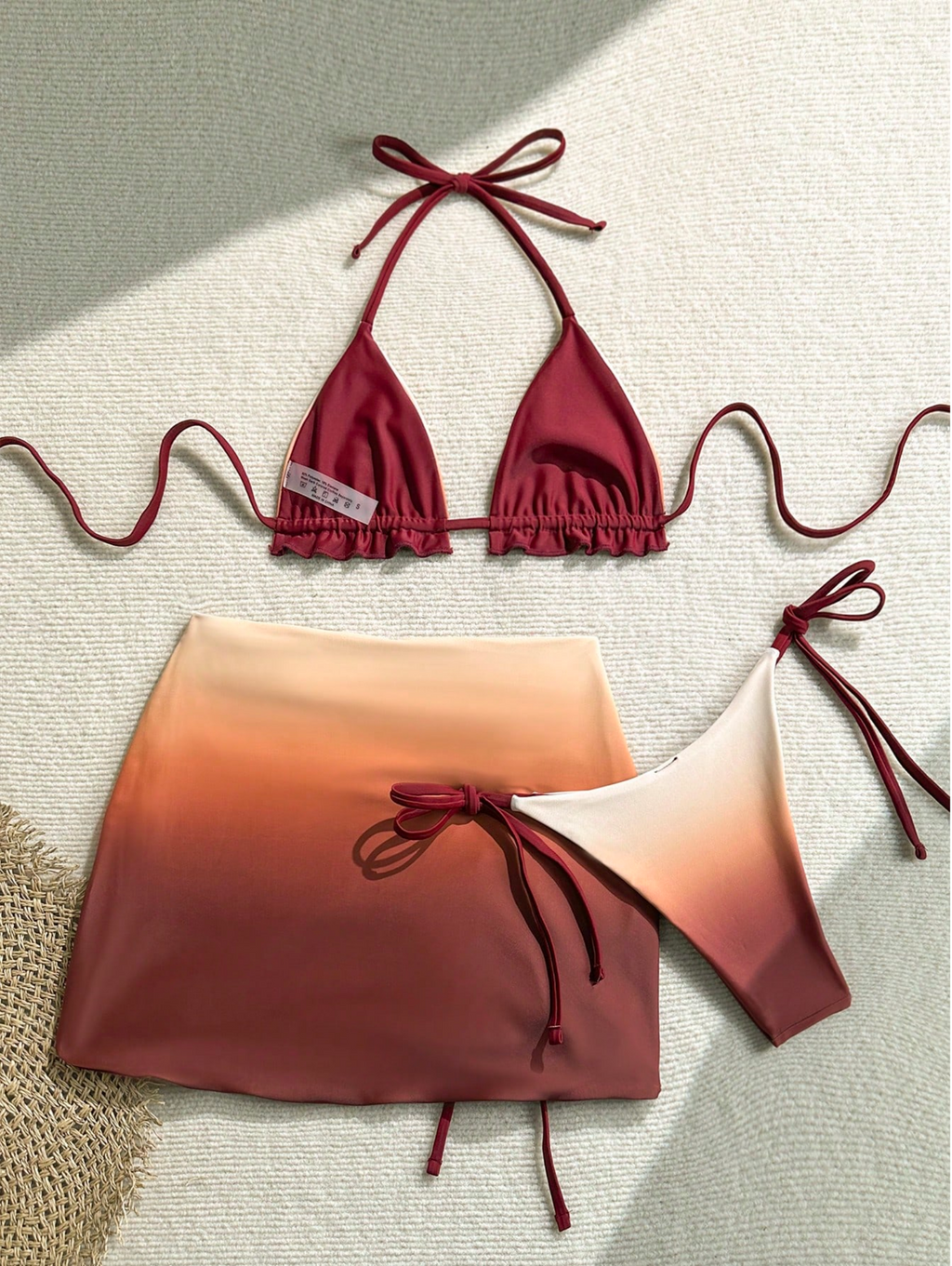Sunset Ombre Triangle Bikini Set