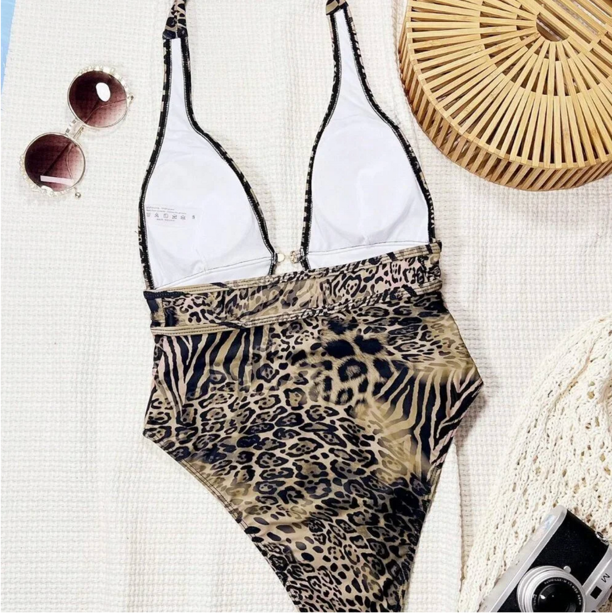 Leopard Muse Cutout One-Piece